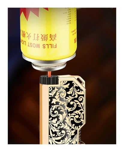 Encendedor metálico recargable con llama suave antiviento miniatura 6