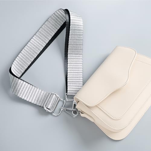 Image of chushui Silver Hardware Purse Strap,Replacement Crossbody Adjustable Shoulder Strap for Handbag Bag