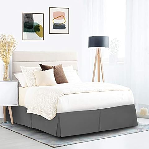 Nestl Dark Gray King Bed Skirt Cover