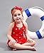 Jastore Baby Girls Swimwear One Piece Swimsuits Beach Wear with Headband (12-24 Months,Red)
