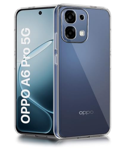 Image of WOW IMAGINE Transparent Back Cover Case for Oppo A6 Pro 5G | Raised Bumps for Full Device & Camera Protection Shockproof TPU Silicone Back Case Mobile Cover - Transparent