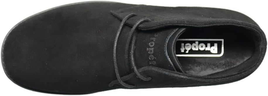 Propet Womens Harlee Round Toe Chukka Casual Boots Ankle Low Heel 1-2" - Black