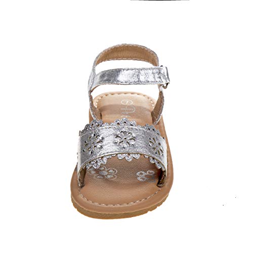 Josmo Girls Samara Sandal, White, 9 Toddler2