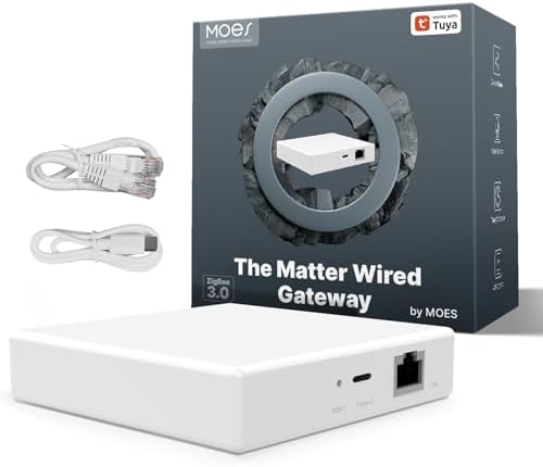 MOES Matter ZigBee Gateway Hub, Wired Smart Home Bridge