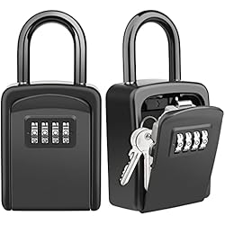 Diyife Caja Seguridad Llaves Exterior, [2Pcs] [Impermeable-con Asa Extraíble] Caja Llaves Pared, Caja Llaves,Caja Codigo Llaves,Portátil Caja de Seguridad para Llaves, Key Box para Home Office Garage