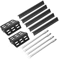 AJinTeby Grill Parts for Weber Genesis 300 Series Grill E310 E320 S310 S320 S330 EP310 w/Front Control, Burners 62752 7620 7621 Flavorizer Bars 65505 Heat Deflectors, Weber Genesis Replacement Parts