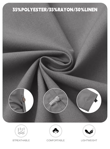 Zaitun Mens Cotton Linen Shirts Casual Buttons Down Roll-Up Sleeve Shirt Summer Chinese Style T-Shirts4