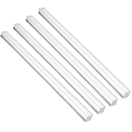 Barra cuadrada de acrílico transparente de 10x10mm y 250mm de longitud en pack de 4 piezas 2