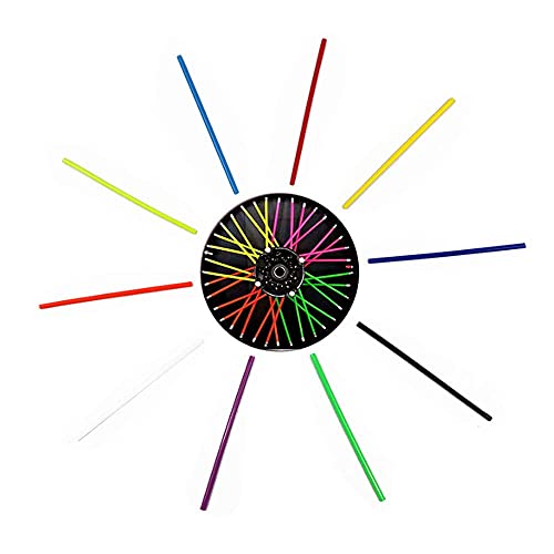 Bicycle Bike Spoke Skins Covers - 72Pcs Universal Motorcycle Wheelchair Wheel Spoke Wraps, Dirt Bike Spoke Skin, Pipe Trim For 8"-21" Rims Decoration Protector Crf50 Crf125 Crf150 Crf250 Cr50 (Red) #TOP3