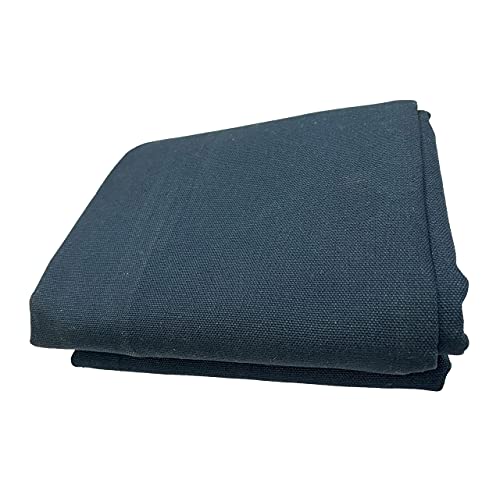 Image of 60 inch Wide Dyed Cotton Duck Canvas Fabric Cloth, 10 oz, Charcoal Dark Blue Color