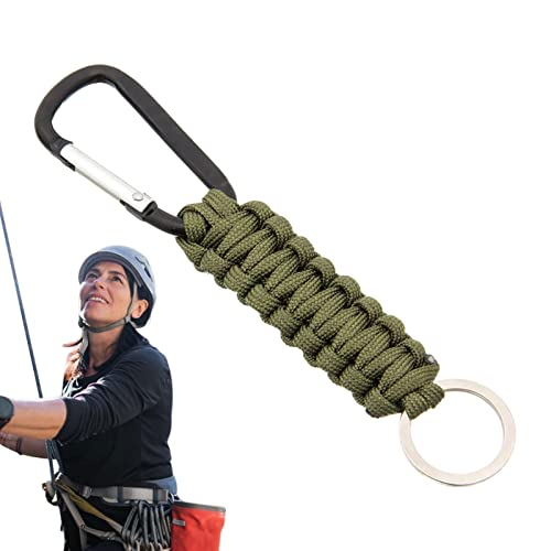 LERECA - Chaveiro Paracord com Mosquetão - Cordão para Chave - Homens e Mulheres - Caminhadas, Acamp