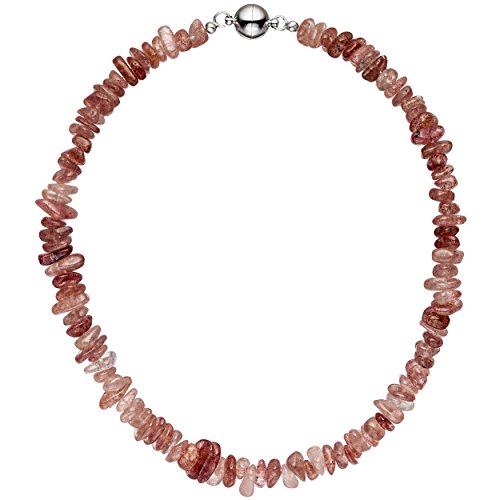 Preisvergleich Produktbild Jobo Damen-Halskette mit Erdbeerquarz 44 cm