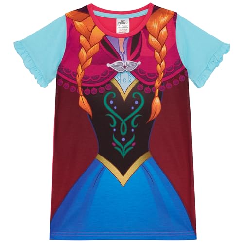 Disney Anna La Reine des Neiges/Frozen Robe à Manches Courtes pour la Nuit 5-6 Ans 116