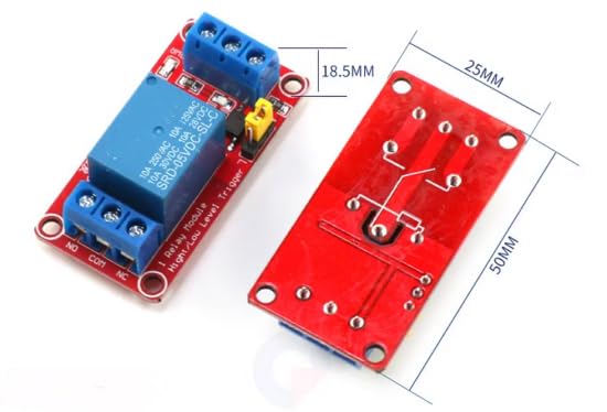 Relay Module with high and Low Level Trigger Development Board, optocoupler Isolation [(1 Channel 5V red Board)(5Pcs)]