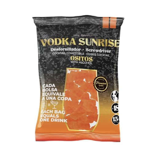 OSITOS Vodka Naranja - Cocktail comestible. Cada bolsa equivale como tomarse un cubata