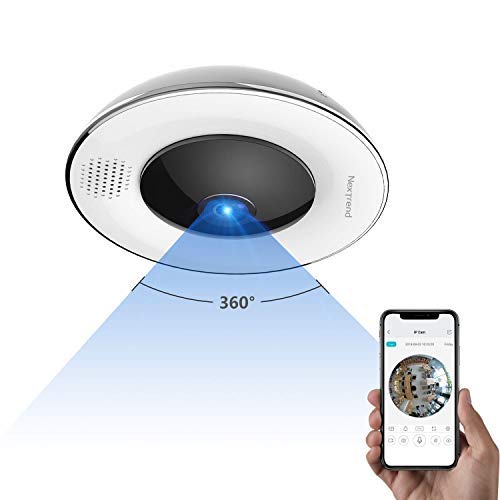 360° Panoramic Wireless WiFi IP Camera, NexTrend 3MP Ultra HD Home Security Camera with Fisheye Lens Night Vision Two Way Audio Motion Detection Support 128GB TF Card&Cloud Service