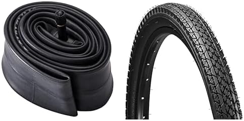 Schwinn Replacement Bike Tube & Cruiser Tire Bundle, Schrader Valve 26-Inch Tube and Smooth Tread Tire with Kevlar Bead, 26 x 2.12-Inch