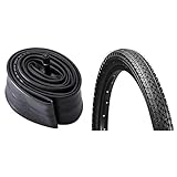 Schwinn Replacement Bike Tube & Cruiser Tire Bundle, Schrader Valve 26-Inch Tube and Smooth Tread Tire with Kevlar Bead, 26 x 2.12-Inch