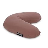 Snoozzz Voedingskussen Small met Fiber vulling en afneembare hoes - Chestnut - 120 cm
