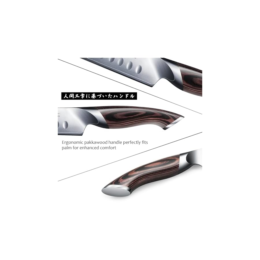 HOSHANHO Carving Knife 12 Inch, Japanese AUS-10 Slicing Knife with Ergonomic Pakkawood Handle, Razor Sharp Brisket Knife for Meat Cutting, BBQ, Turkey