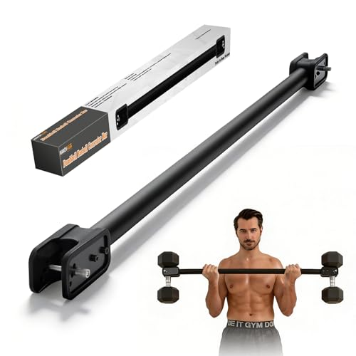 MARCHMARS Dumbbell Barbell Converter Bar Adjustable Dumbbell Bar for Home Gym Compatible with Most Dumbbells All-Metal Dumbbell to Barbell Converter for Weight Lifting and Strength Training