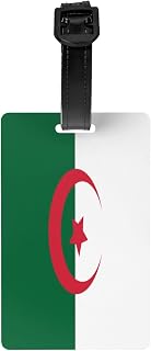 Flag of Algeria Luggage Tag for Suitcases– PVC Luggage Tags for Cruise Ships & Air Travel Essentials