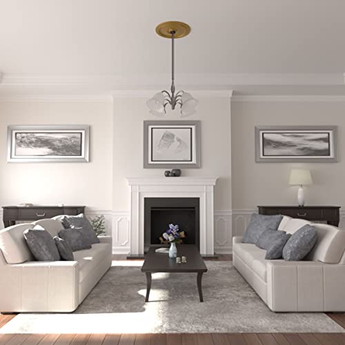 Image of Ekena Millwork CM24DIGLS Diane Ceiling Medallion, 24 inchOD x 3 5 /8 inchID x 1 1 /4 inchP (Fits Canopies up to 6 1 /4 inch), Hand-Painted Gold