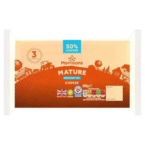 Morrisons 50% Lighter Mature White Cheddar 400g