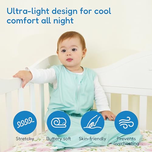 Image of TotAha Sleep Sack 15-18-24 Months 0.5 TOG, Lightweight Summer Sleeping Sacks, Soft Babies Wearable Blanket with 2-way Zipper for Girl 3-Pack, 0.5 TOG