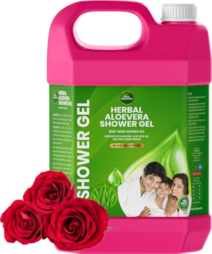 Image of Herbal Shower Gel & Body Wash with Pure Glycerin |Enriched with Skin Conditioners for a Radiant Glow |Suitable for Women & Men (Rose 5 Liter)