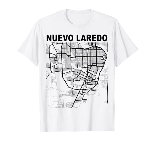 Nuevo Laredo City Street Map Mapa de México recuerdo Camiseta