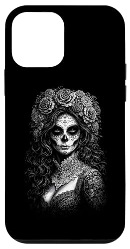 Day Of Dead �V���R�E�f�E�}�� �J�g���[�i �X�J�����f�B �X�}�z�P�[�X iPhone 12 mini �p