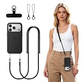 Compatibilidad perfecta: la correa para móvil es compatible no solo con fundas para iPhone 17/17 Air/17 Pro/17 Pro Max, sino también con todas las fundas estándar con orificios para cordón. Los pequeños cordones se pueden quitar rápidamente cuando no se usan, permitiendo conectar la correa con la placa metálica para transportar diferentes objetos fácilmente.