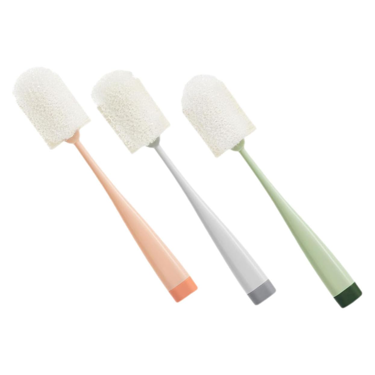 Didiseaon 3pcs Sponge Brush with Handle Dish Scrub Brush Cup Cleaner Bottle Scrub Brush Bottle Sponge Brush for Cleaning Mug Brush Bottle Brush Cleaner Bottle Cleaner Brush Plastic
