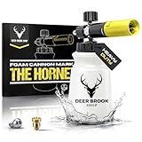Deer Brook Shop Hornet Foam Cannon for Pressure Washer - Soap Dispenser for Power Washer - 4000 PSI Adjustable Car Wash Sprayer with Wide Mouth - 1/4' Quick Connector - Wide Mouth 1L Bottle