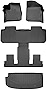 MAXLINER Floor Mats 3 Rows and Cargo Liner Behind 3rd Row Set Compatible with 2018-2022 Chevrolet Traverse with 2nd Row Bucket Seats