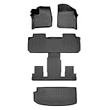 MAXLINER Floor Mats 3 Rows and Cargo Liner Behind 3rd Row Set Compatible with 2018-2023 Chevrolet Traverse