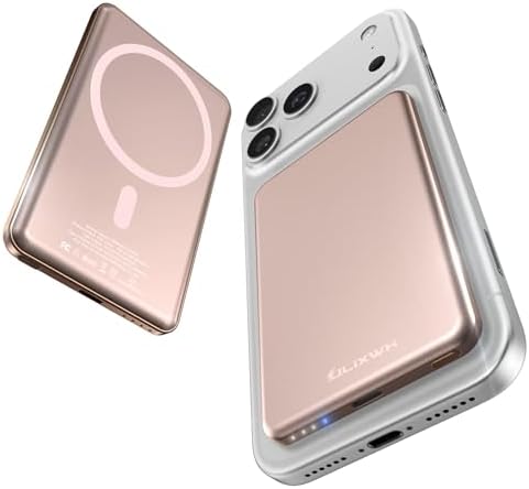 [0.3" Ultra Slim] [Alloy-Made] ULiXWH for Magsafe Portable Charge...