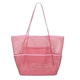 Tainehs Mesh Beach Tote Large Bag 2024 Upgrade for Women with Multiple Pockets for Beach Picnic Vacation Family Travel Swimming Waterproof Pool Bag Travel Essentials