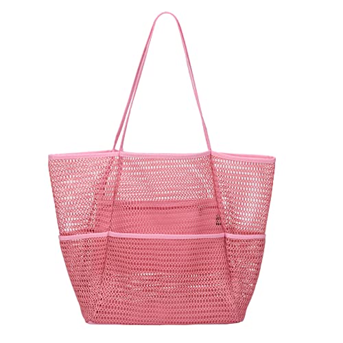 Tainehs Mesh Beach Tote Large Bag 2024 Upgrade for Women with Multiple Pockets for Beach Picnic Vacation Family Travel Swimming Waterproof Pool Bag Travel Essentials