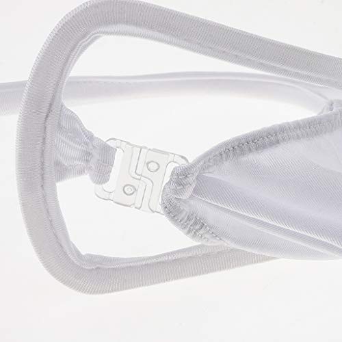 kowaku Mala de Spandex Masculina com Fio Tanga Invisível Cuecas Cuecas Lingerie - Branco