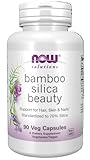 NOW Solutions, Bamboo Silica Beauty, Support for Hair, Skin & Nails, Standardized to 70% Silica, 90...