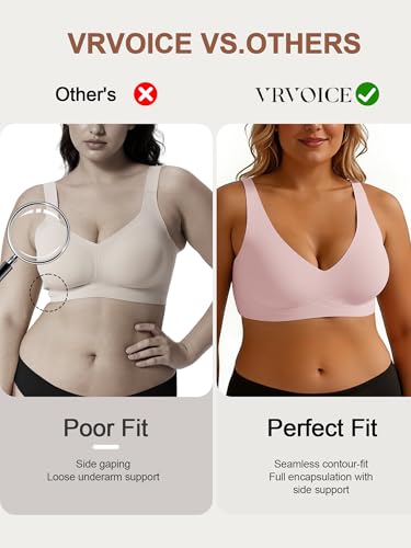 Image of Jelly Wireless Bras for Women No Underwire Push Up Seamless Full Coverage Bralettes Support Lift Everyday Bra