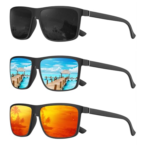 Perfectmiaoxuan Polarisierte Sonnenbrille Herren/Damen ; Vintage/Klassisch Brillengestell; UV400-HD-Pilotobjektive;Golf/Fahren/Angeln/Reisebrille/Outdoor-Sportarten Mode Sonnenbrille