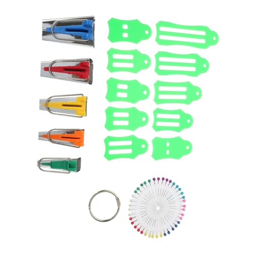 IWOWHERO Bias Tape Maker Tools Biasing Strips Roll Kit -in-one Sewing Tool Set for Quilting DIY Projects