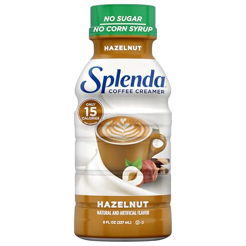 SPLENDA Sugar Free, Low Calorie Hazelnut Coffee Creamer, 8 Fl Ounces Bottle
