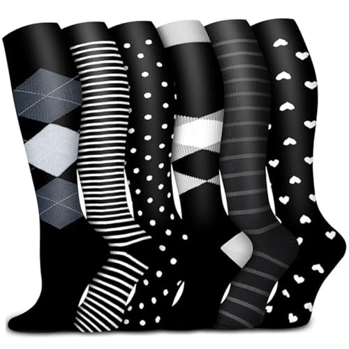 Chaussettes de compression femme extensibles respirantes pour course à pied et récupération