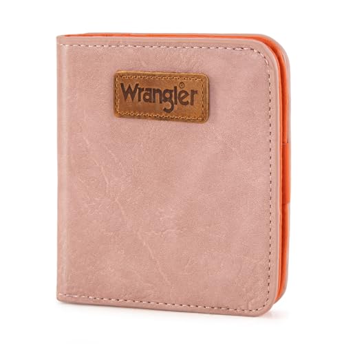 Image of Montana West X Wrangler Womens Wallet Small Pink Mini Wallet Card Cases Money Organizer for Female Ladies with Rfid Lining and A Coin Purse