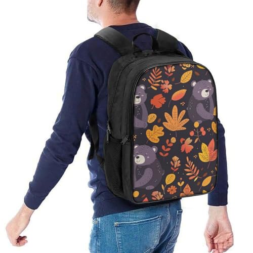 Mochila escolar infantil de oso con tirantes acolchados y gran capacidad de viaje 5
