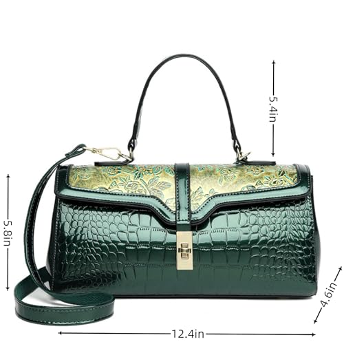 Bolso satchel vintage de cuero sintético para mujer miniatura 5